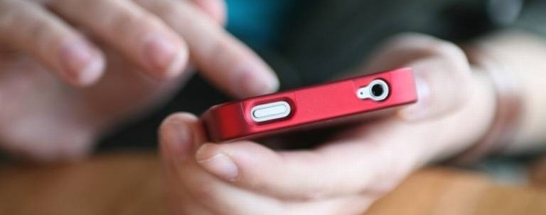 red smartphone
